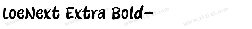 LoeNext Extra Bold字体转换